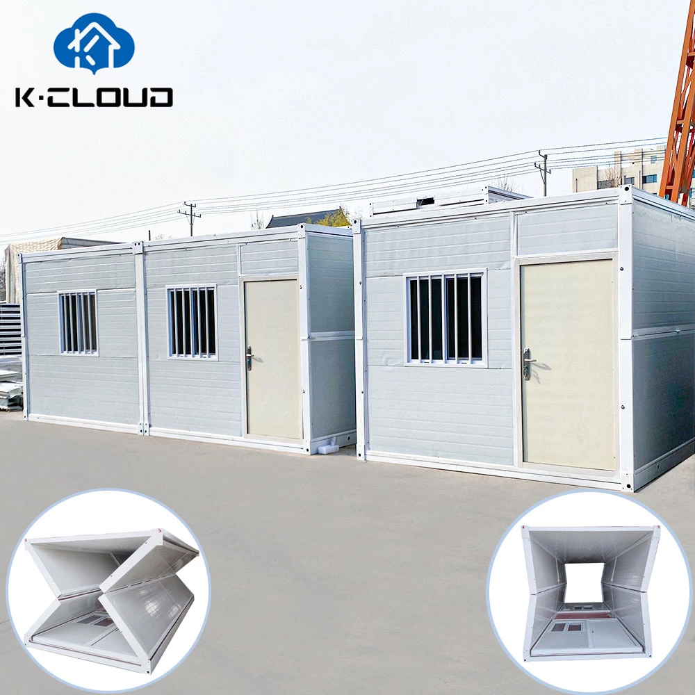 20FT Standard Modern Soundproof Foldable Prefab Mobile House Easy Folding Post-disaster housing