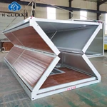 Wholesale Standard Container Prefabricated Folding House Mobile Office Building Hurricane Proof Portable Foldable Home Post-disaster housing